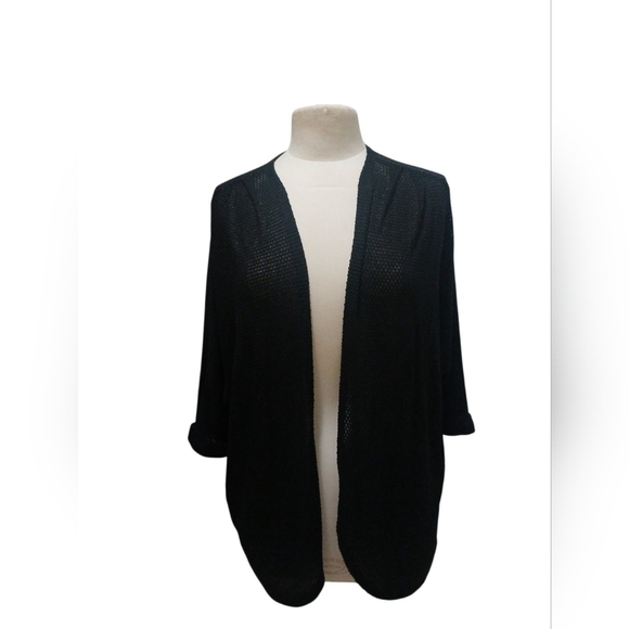 Open-Knit Open-Front Cardigan - Picture 2 of 6